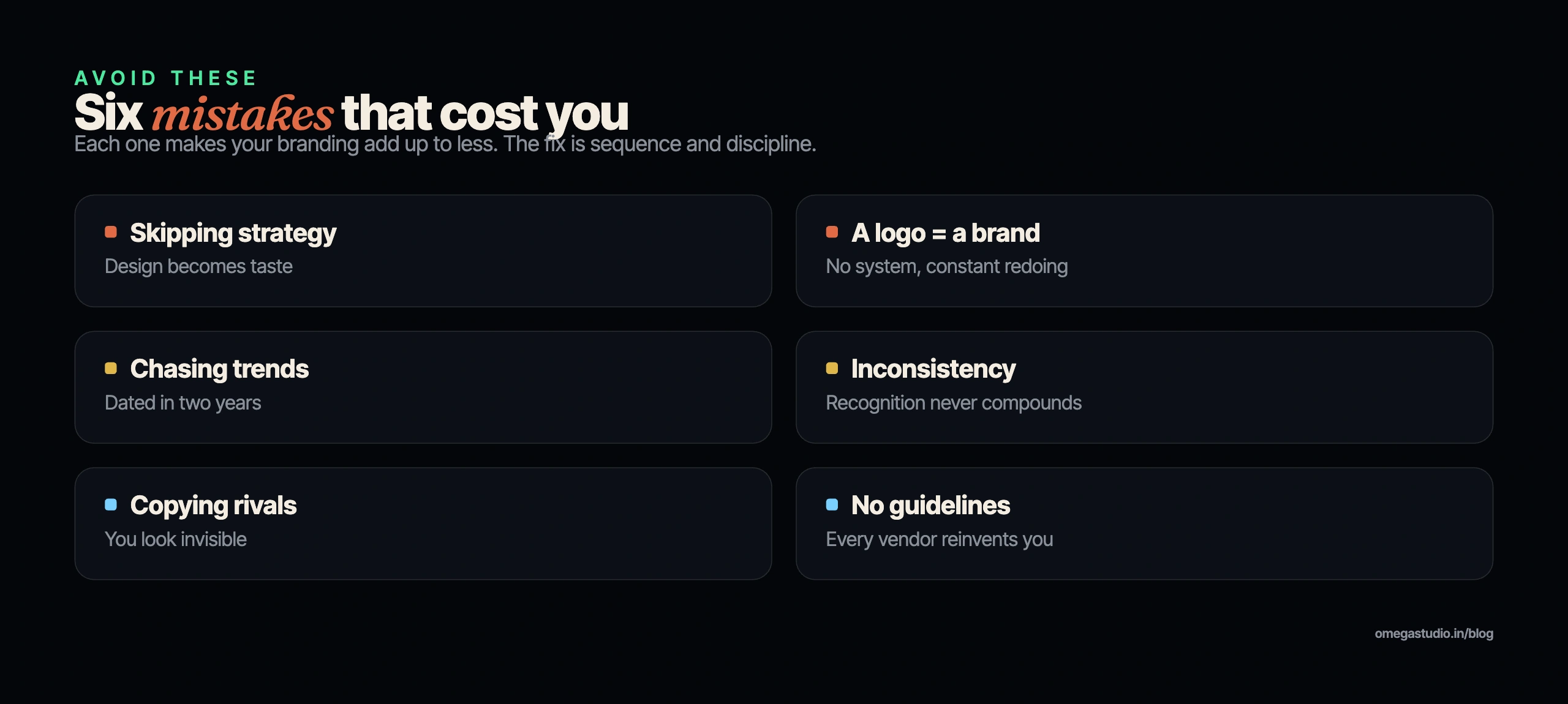 Common branding mistakes Indian businesses make — and what to do instead