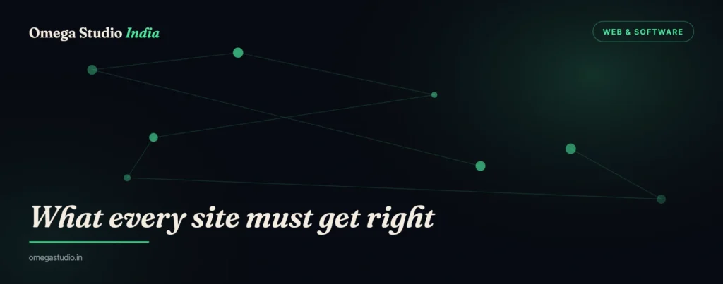 Web & Software — Omega Studio India