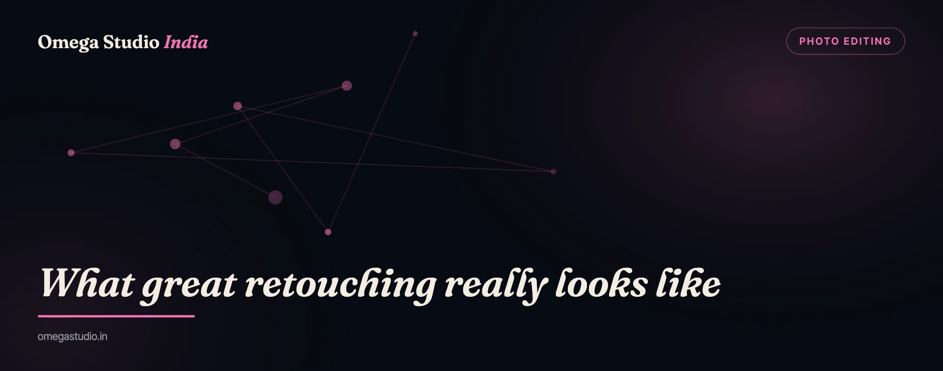 Photo Editing — Omega Studio India