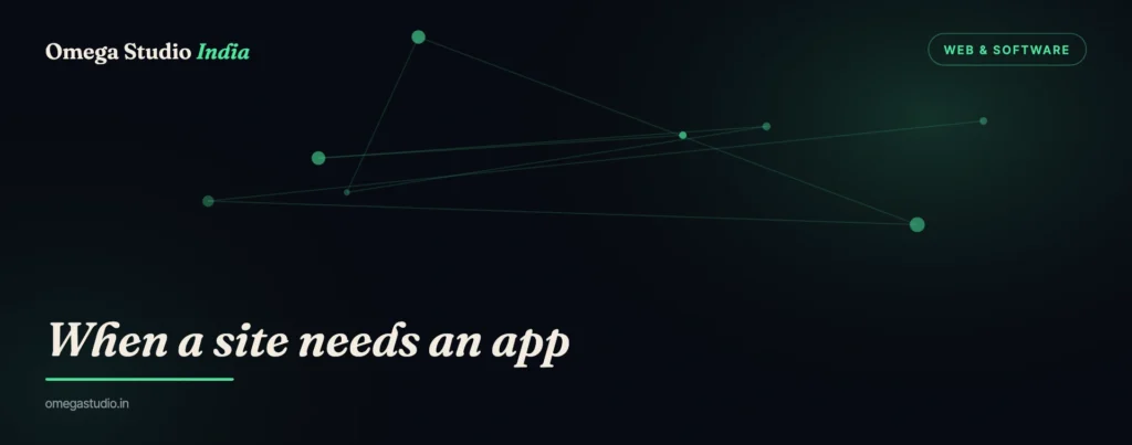 Web & Software — Omega Studio India